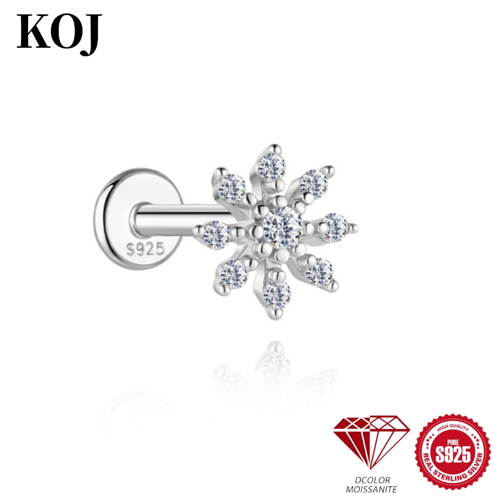 Body Jewelry Quality - KOJ 1PC 925 Sterling Silver Zircon