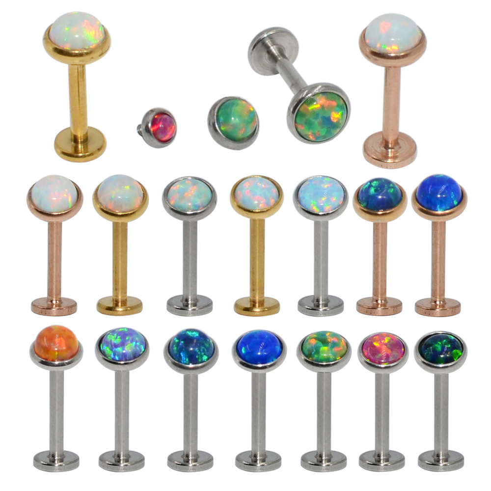 Dermal Anchor Top - 1pcs Surgical Steel Opal Stone Nose