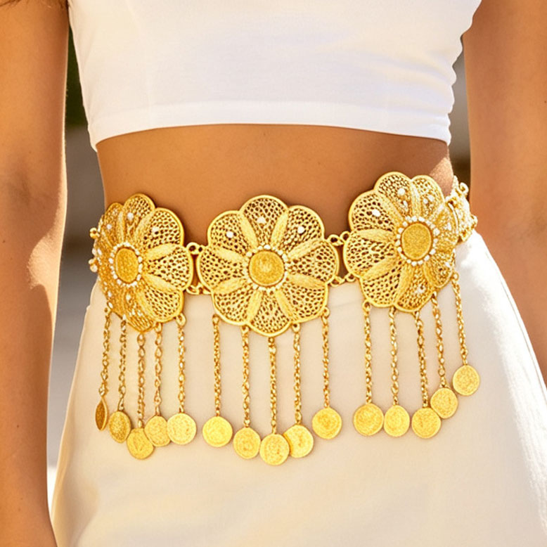 Body Jewelry Dubai - Middle Eastern Arabic Dubai-style Golden Alloy