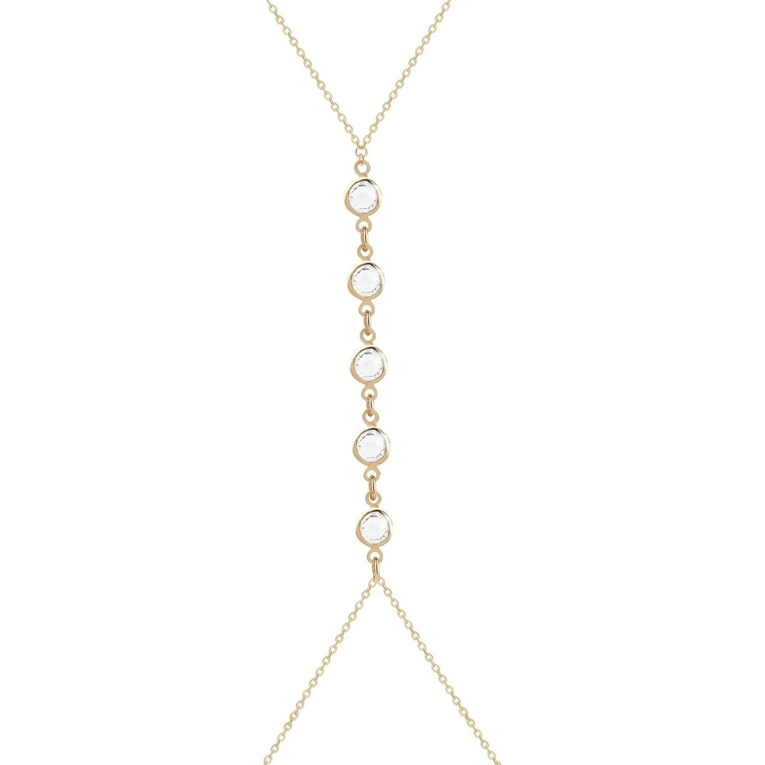 Body Chain Jewelry - Summer Beach Crystal Belly Waist Chain,