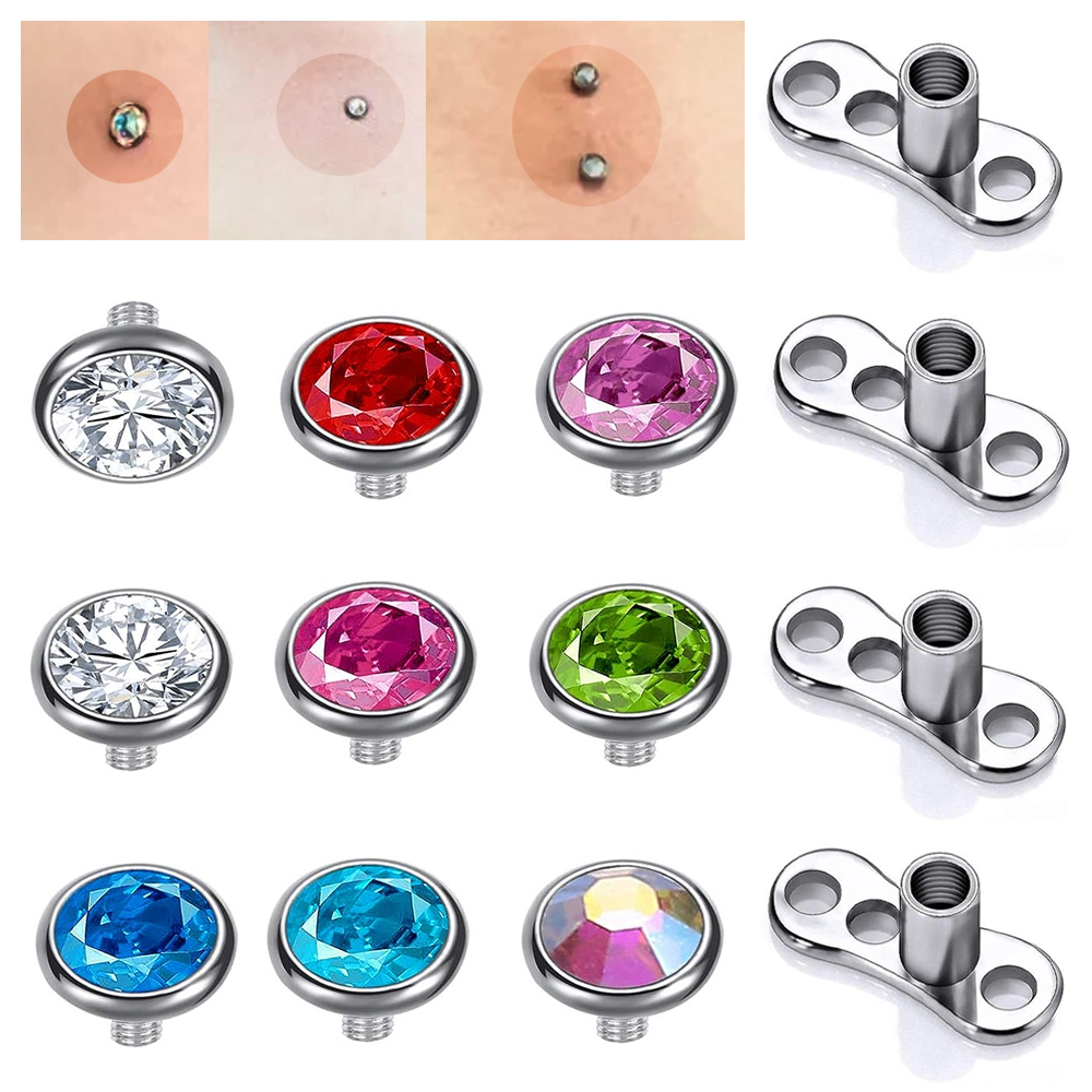Dermal Anchor Top - Surgical Steel Surface Piercing Dermal Anchor
