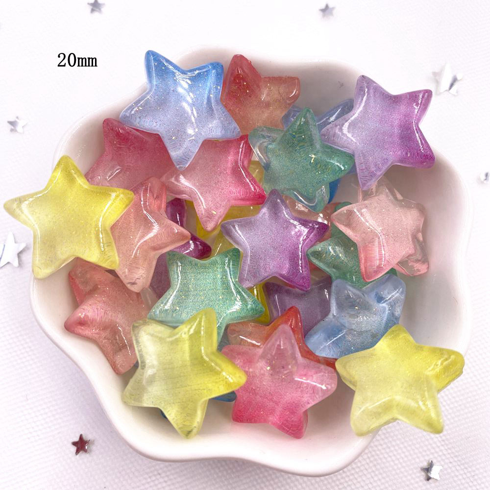 Glitter Resin Transparent Cand - Star Flat Back recension och pris