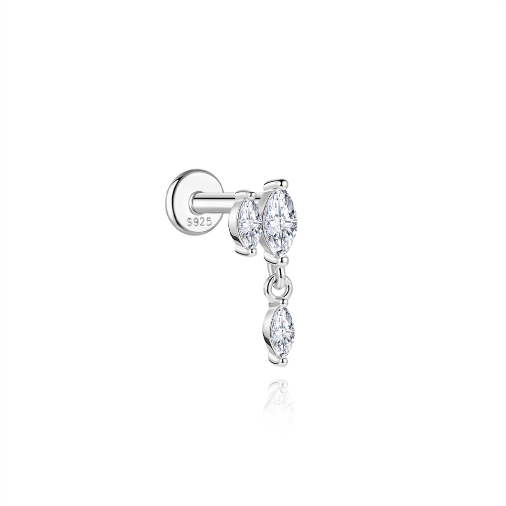 KOJ 1PC 925 Sterling Silver Zi - Body Jewelry Quality recension och pris