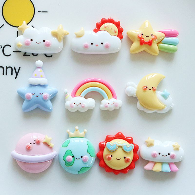 10Pcs New Cute Cartoon Rainbow - Star Flat Back recension och pris