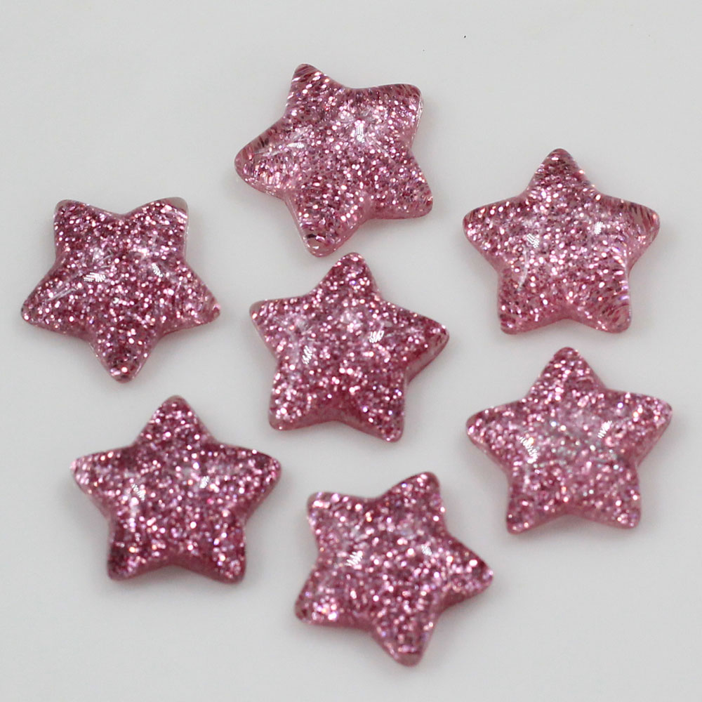 Wholesale 15mm Cute Glitter St - Star Flat Back recension och pris