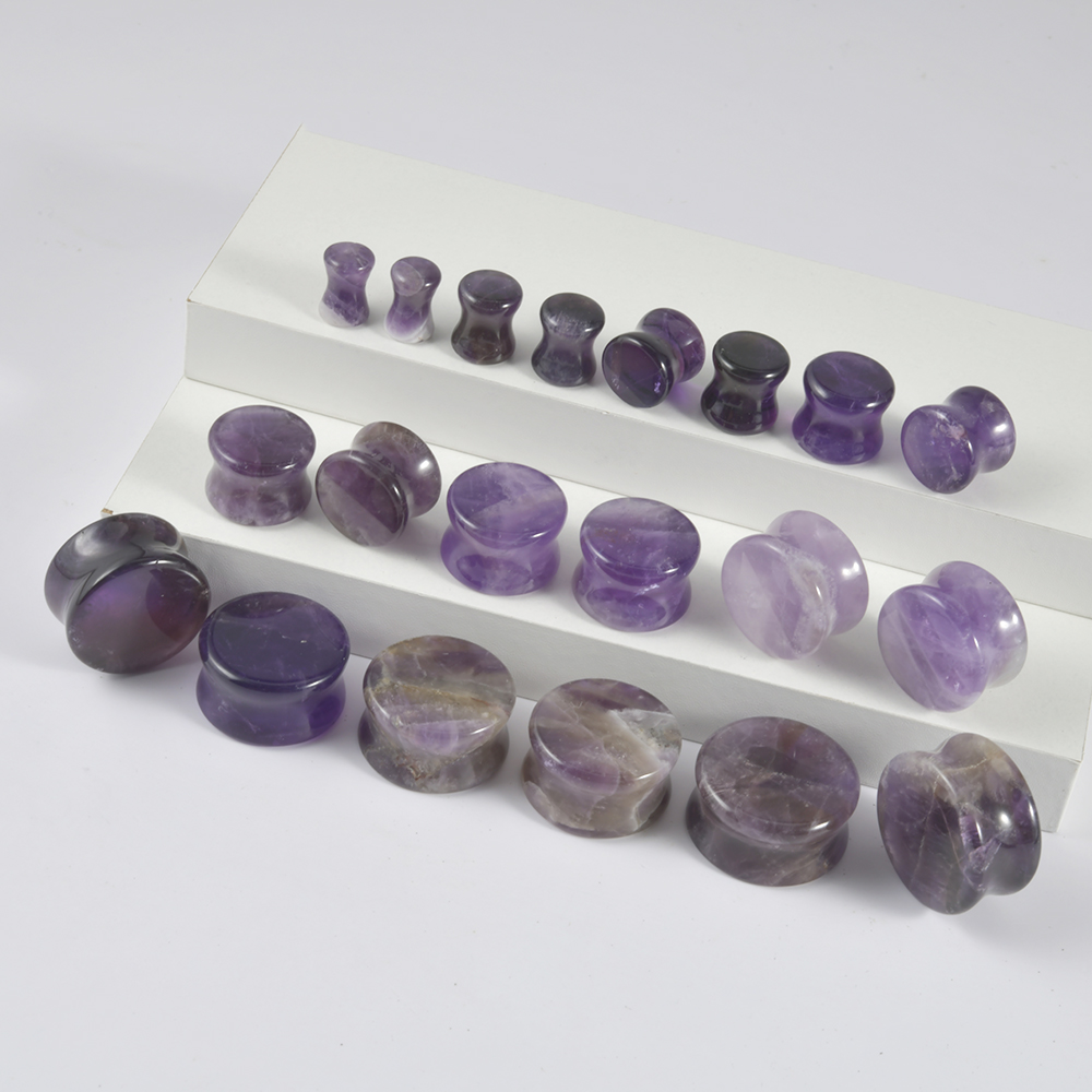 2PCS Natural Stone Double Flar - Body Jewelry Ear Plugs recension och pris