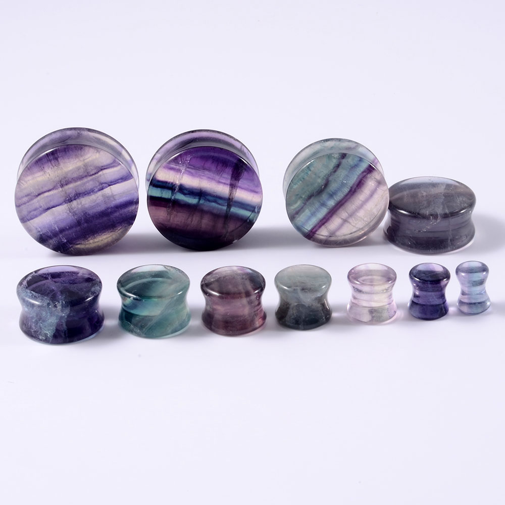2PCS Natural Stone Double Flar - Body Jewelry Ear Plugs recension och pris