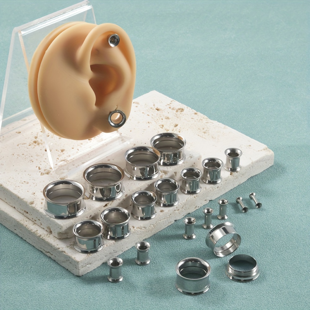 1 Pair/12 Pairs Set Stainless  - Body Jewelry Ear Plugs recension och pris