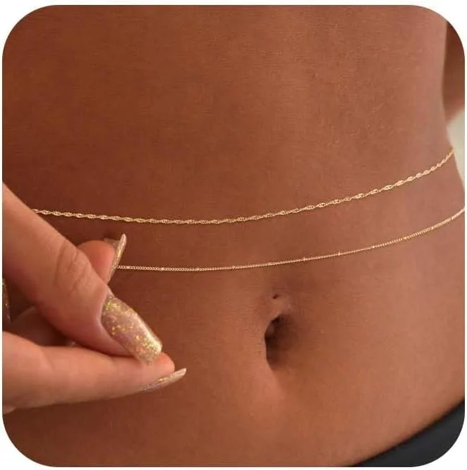 14k Gold Plated 26-33Inch Adju - Body Chain Jewelry recension och pris